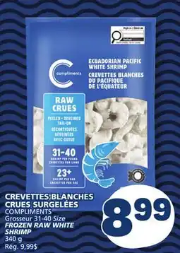Marché Bonichoix COMPLIMENTS FROZEN RAW WHITE SHRIMP offer