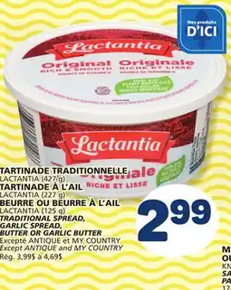 Marché Bonichoix LACTANTIA TRADITION SPREAD, GARLIC SPREAD, BUTTER OR GARLIC BUTTER offer