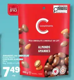 Marché Bonichoix COMPLIMENTS CHOCOLATE ALMONDS offer