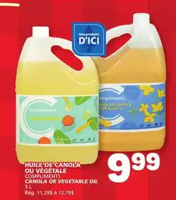 Marché Bonichoix COMPLIMENTS CANOLA OR VEGETABLE OIL offer