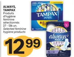 Brunet ALWAYS, TAMPAX Produits d'hygiène féminine sélectionnés offer