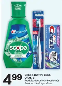 Brunet CREST, BURT'S BEES, ORAL-B Produits dentaires sélectionnés offer