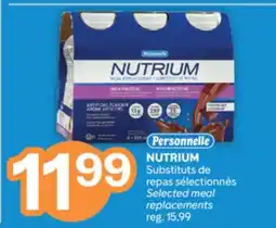 Brunet PERSONNELLE NUTRIUM Substituts de repas sélectionnés offer