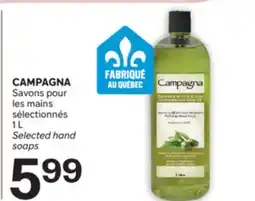 Brunet CAMPAGNA Savons pour les mains sélectionnés offer