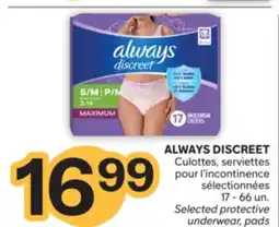 Brunet ALWAYS DISCREET Culottes, serviettes pour l'incontinence sélectionnées offer