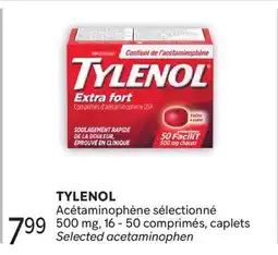 Brunet TYLENOL Acétaminophène sélectionné 500mg offer