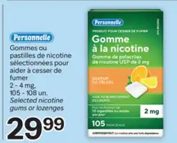 Brunet PERSONNELLE Gommes ou pastilles de nicotine sélectionnées pour aider à cesser de fumer offer
