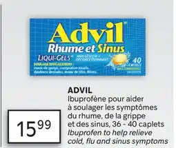 Brunet ADVIL Ibuprofène pour aider à soulager les symptômes du rhume, de la grippe et des sinus offer