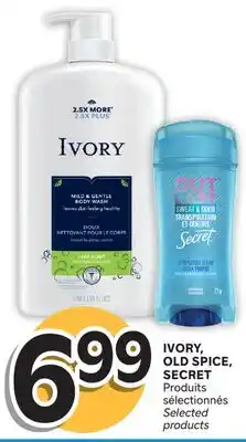 Brunet IVORY, OLD SPICE, SECRET Produits sélectionnés offer