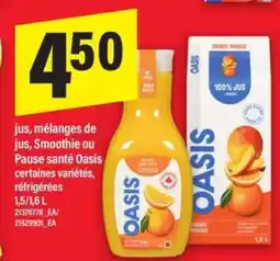 Maxi Oasis jus, mélanges de jus, Smoothie ou Pause santé offer