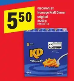 Maxi macaroni et fromage Kraft Dinner original offer