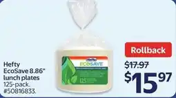 Walmart Hefty EcoSave 8.86" lunch plates offer