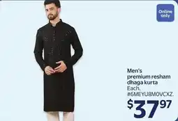 Walmart Men's premium resham dhaga kurta offer