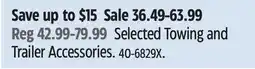 Canadian Tire MotoMaster Selected Towing and Trailer Accessories offer