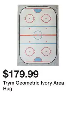 Wayfair Trym Geometric Ivory Area Rug offer