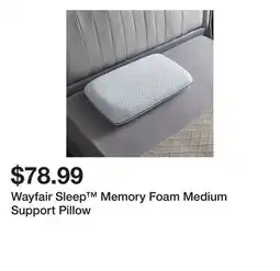 Wayfair Wayfair Sleep Memory Foam Medium Support Pillow offer