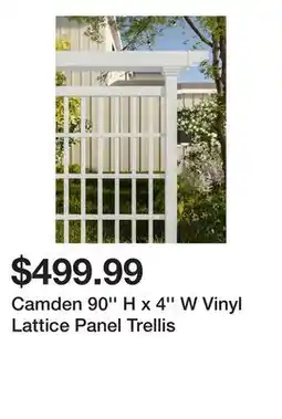 Wayfair Camden 90'' H x 4'' W Vinyl Lattice Panel Trellis offer