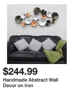 Wayfair Handmade Abstract Wall Decor on Iron offer