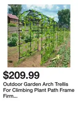 Wayfair Outdoor Garden Arch Trellis For Climbing Plant Path Frame Firm Fruit Growing Supporter offer
