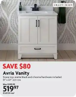 Home Hardware Avria vanity offer