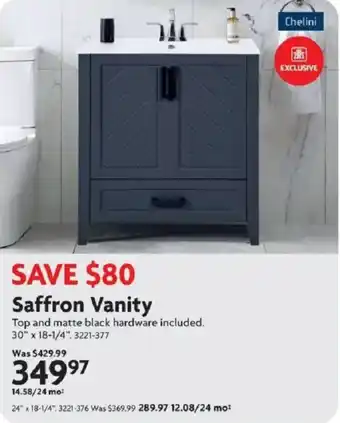 Saffron vanity