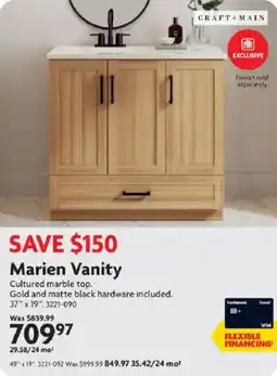 Home Hardware Marien vanity offer