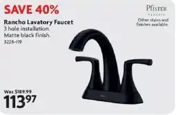 Home Hardware Rancho Lavatory Faucet offer