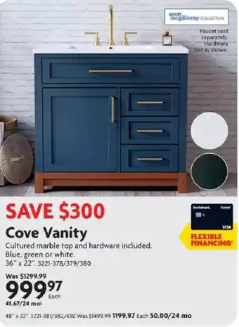 Home Hardware Cove vanity offer