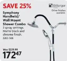 Home Hardware Symphony Handheld/ Wall Mount Shower Combo offer
