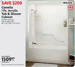 Home Hardware Camelia acrylic tub & shower cabinet offer