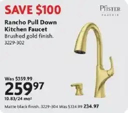Home Hardware Rancho Pull Down Kitchen Faucet offer