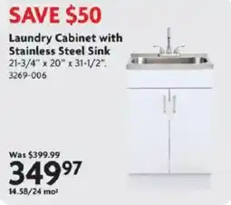 Home Hardware Laundry Cabinet with Stainless Steel Sink offer