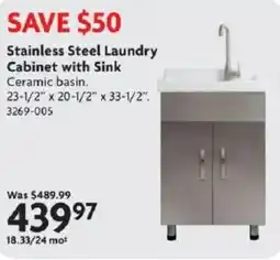 Home Hardware Stainless Steel Laundry Cabinet with Sink offer
