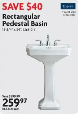 Home Hardware Rectangular Pedestal Basin offer