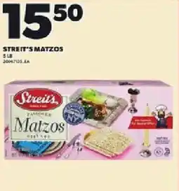 Loblaws Streit's matzos offer