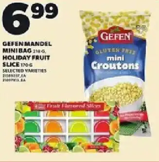 Gefen mandel minibag holiday fruit slice