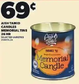 Loblaws Aish tamid candles memorial tins 26 hr offer