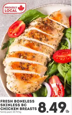 IGA Fresh boneless skinless BC chicken breasts offer