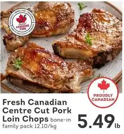 IGA Fresh canadian centre cut pork loin chops offer