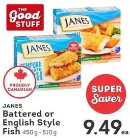 IGA Janes battered or english style fish offer