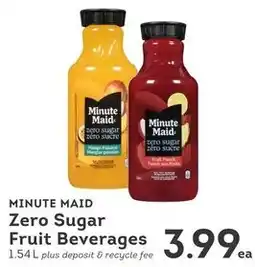 IGA Minute maid zero sugar fruit beverages offer
