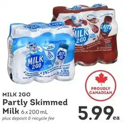 IGA Milk 2GO partly skimmed milk offer