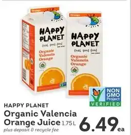 IGA Happy planet organic valencia orange juice offer