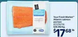 Walmart Your Fresh Market Atlantic salmon portion offer