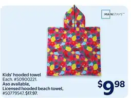 Walmart Kids' hooded towel offer