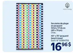 Walmart Hometrends 40 x 70 jacquard beach towel offer