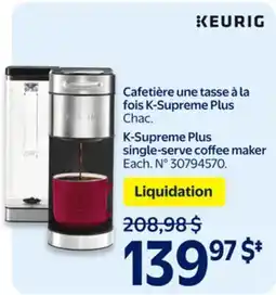 Walmart Keurig K-Supreme Plus single-serve coffee maker offer