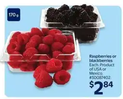 Walmart RASPBERRIES OR BLACKBERRIES offer