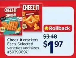 Walmart Cheez-It Crackers offer