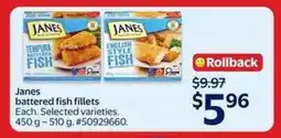 Walmart Janes battered fish fillets offer
